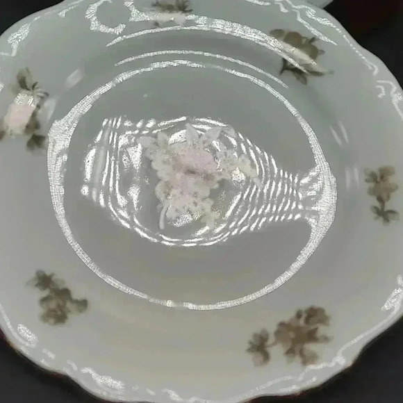 Johann Havilland Sepia Rose 6" Cake/bread Plate Set of two. - Picture 2 of 3